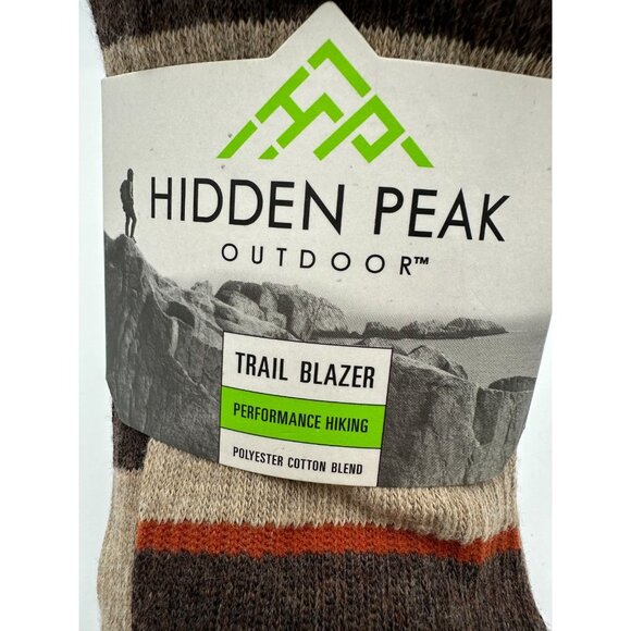 Hidden Peak Outdoor 4 Pair Mens Trail Blazer Hiking Crew Socks shoe size 6-12 L - Picture 2 of 10